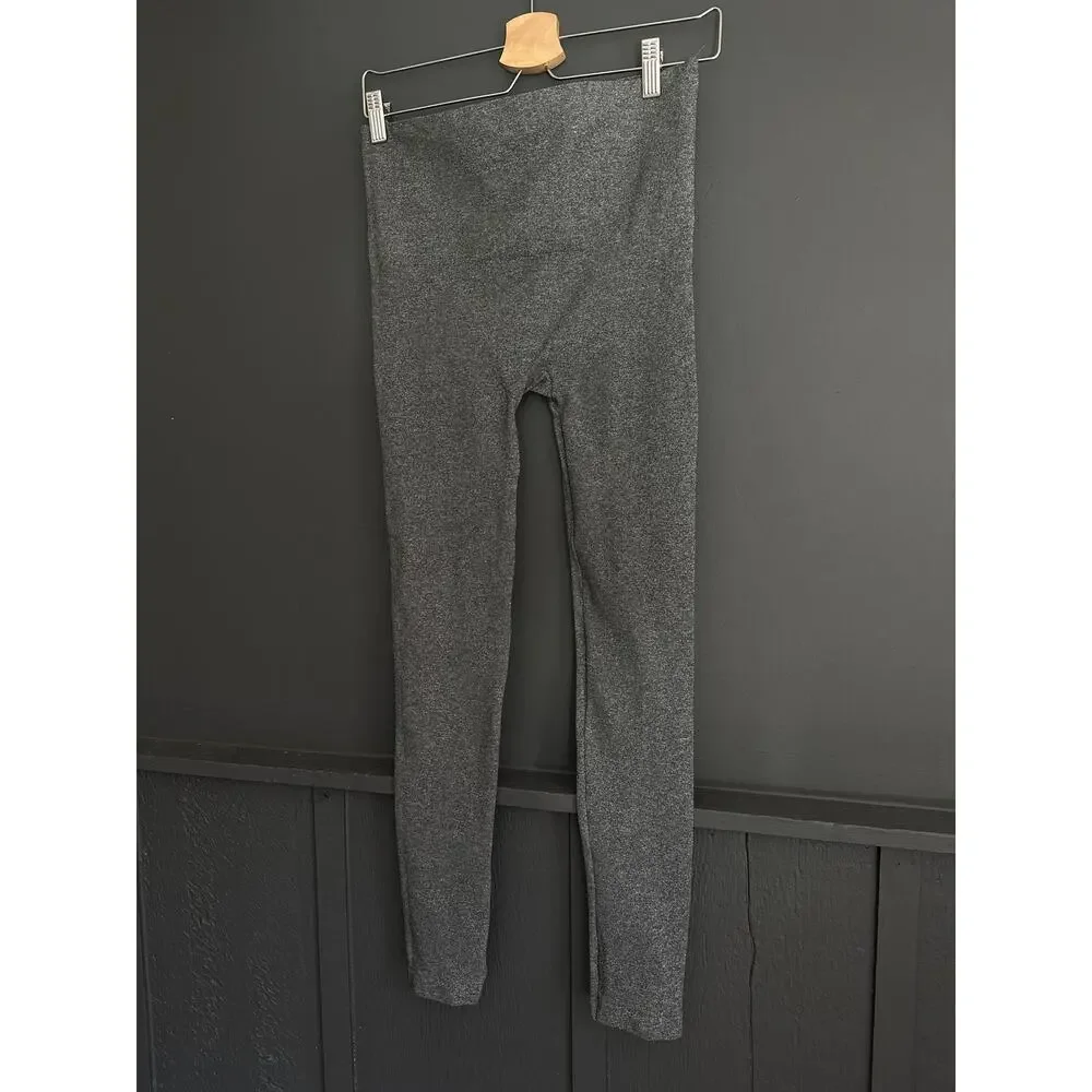 SPANX Charcoal Heather Look at me Now Leggings Size Large